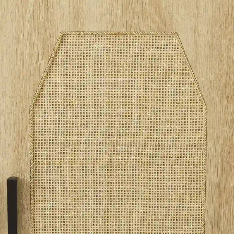 GEITIN Kitchen Sideboard Storage Cabinet with Rattan Decorative Doors