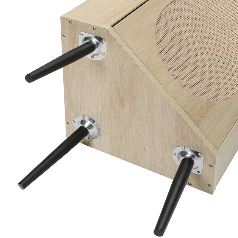 Corner cabinet ,Rattan door,Freestanding Corner Tables For Small Spaces,Corner Shelf Stand For Living Room,Kitchen,Bathroom