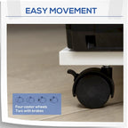 Mobile Printer Stand,Rolling File Cabinet Cart w/Wheels,Adjustable