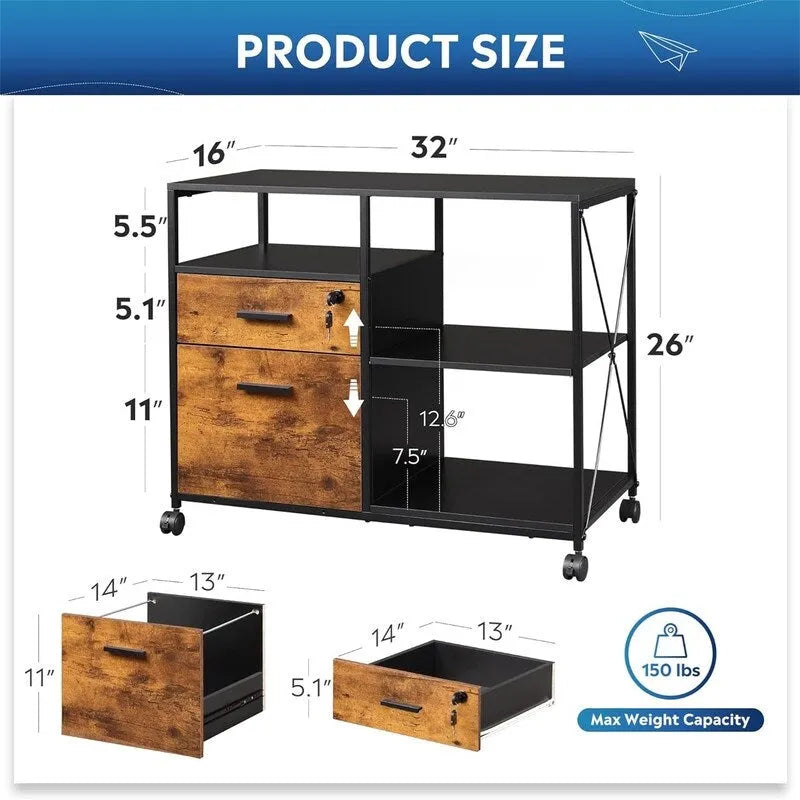 2 Drawer Lateral File Cabinet - 16 D x 32 W x 26 H