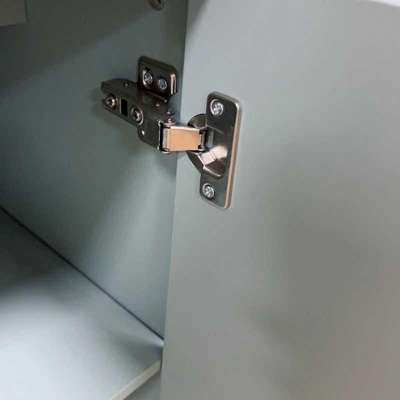 Cabinet Lacquered Cabinet with 4 Glass Doors Sideboard Buffet Server Cabinet Storage Cabinet, for Living Room, Mint Green