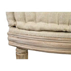 59" Upholstered Bench - Sustainable Mahogany Wood - High Performance Linen Fabric - 300lbs Capacity - Handcrafted Living Room Seating