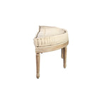 59" Upholstered Bench - Sustainable Mahogany Wood - High Performance Linen Fabric - 300lbs Capacity - Handcrafted Living Room Seating