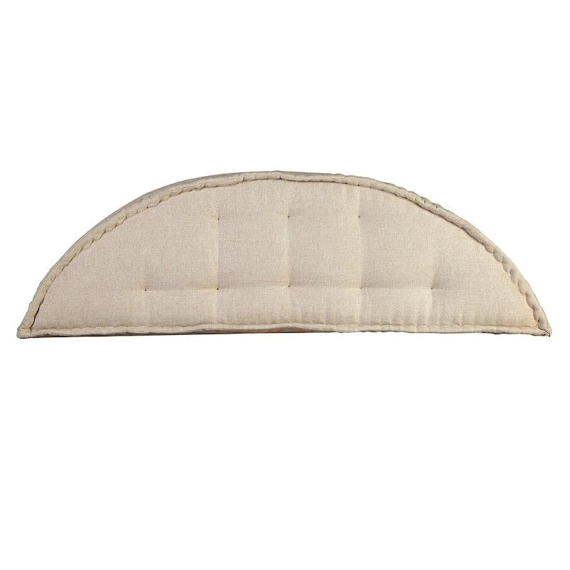 59" Upholstered Bench - Sustainable Mahogany Wood - High Performance Linen Fabric - 300lbs Capacity - Handcrafted Living Room Seating