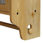 24.8 Glass Door Vintage Double Door Wall Cabinet