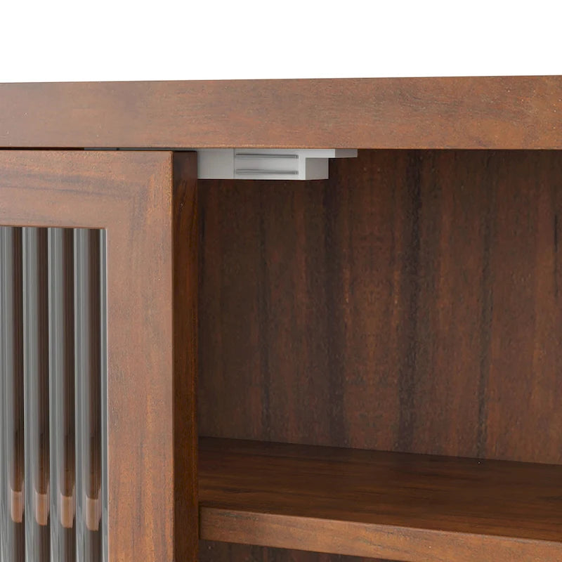 24.8 Glass Door Vintage Double Door Wall Cabinet