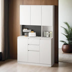 74  Freestanding Kitchen Pantry Cabinet Cupboard with 6 Doors,3 Shelves and 2 Drawer,Versatile Wardrobe & Kitchen Cabinet