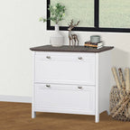 Saint Birch Olivia Grey Oak and White Finish 2 Drawer Lateral Filing Cabinets