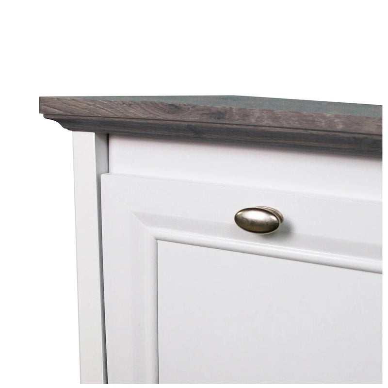 Saint Birch Olivia Grey Oak and White Finish 2 Drawer Lateral Filing Cabinets