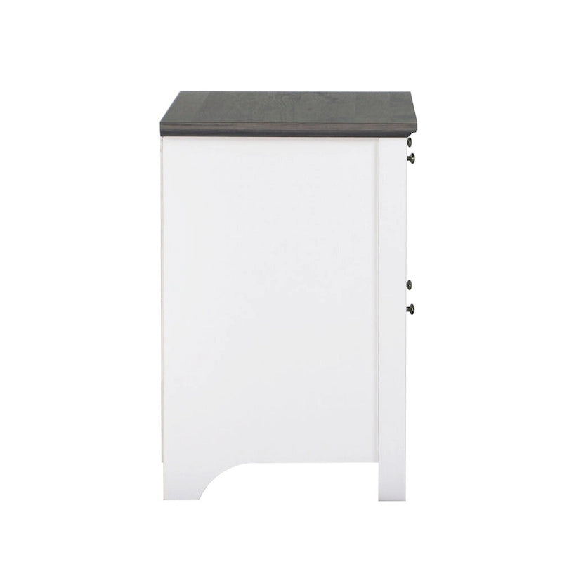 Saint Birch Olivia Grey Oak and White Finish 2 Drawer Lateral Filing Cabinets