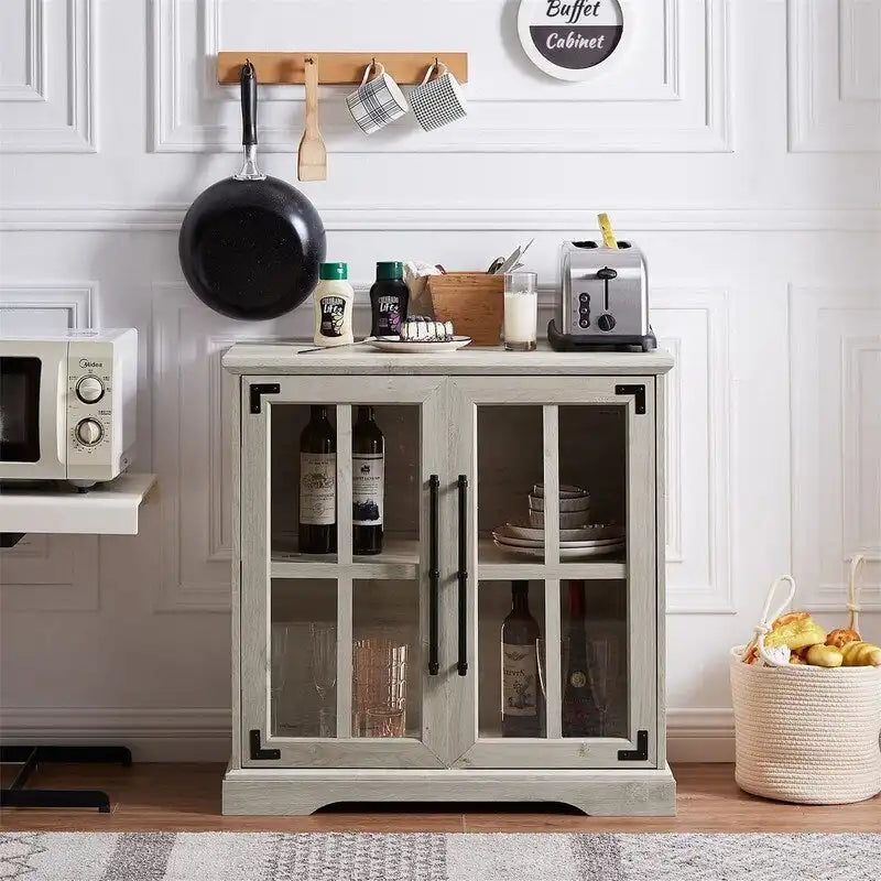 Coffee Bar Storage Cabinet - 16 D x 32 W x 32 H