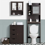 Yaheetech Floor Bathroom Cabinet Unit with 4 Drawers, Cupboard Storage