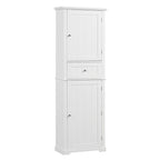 Tall Bathroom Storage Cabinet with Drawer and Adjustable Shelf