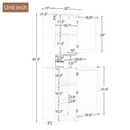 Tall Bathroom Storage Cabinet with Drawer and Adjustable Shelf
