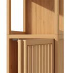 Large Capacity Multifunctional Bamboo Storage Cabinet