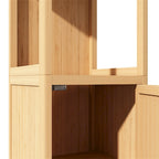 Large Capacity Multifunctional Bamboo Storage Cabinet