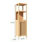 Large Capacity Multifunctional Bamboo Storage Cabinet
