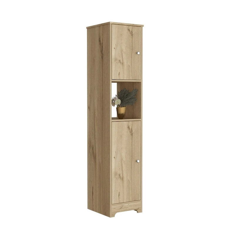Linen Cabinet Albany, Four Interior Shelves, Light Oak Finish,High quality and durable