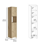 Linen Cabinet Albany, Four Interior Shelves, Light Oak Finish,High quality and durable