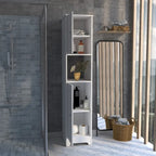 Linen Cabinet Albany, Four Interior Shelves, Light Oak Finish,High quality and durable