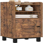 Bathroom Storage Cabinet Small Corner Floor Cabinet with Door and Shelves - 7.87 D x 7.87 W x 32.65 H