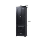 Minimalist Standard Freestanding Bathroom Tall Storage Cabinet with a Cabinet and 3 Drawers
