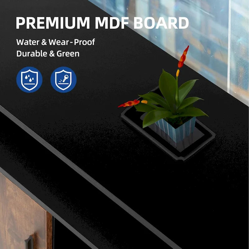 Moasis 2 Drawer Lateral Wood Filing Cabinet with Lock and Open Shelves for Home Office