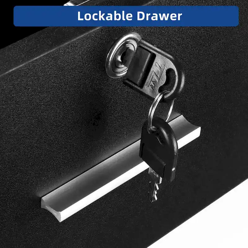 Moasis 2 Drawer Lateral Wood Filing Cabinet with Lock and Open Shelves for Home Office