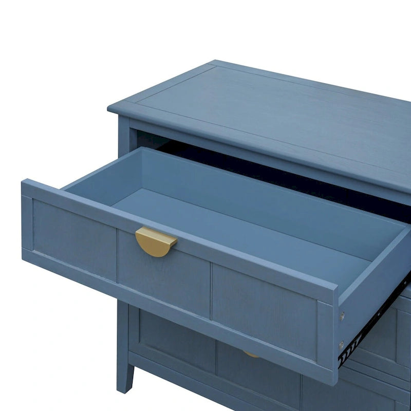 Blue 30.31 in. H Storage Cabinet with 3 Drawer and Anti-slip mats - 31.50  x 14.96
