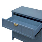 Blue 30.31 in. H Storage Cabinet with 3 Drawer and Anti-slip mats - 31.50  x 14.96