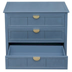 Blue 30.31 in. H Storage Cabinet with 3 Drawer and Anti-slip mats - 31.50  x 14.96