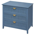 Blue 30.31 in. H Storage Cabinet with 3 Drawer and Anti-slip mats - 31.50  x 14.96