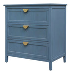 Blue 30.31 in. H Storage Cabinet with 3 Drawer and Anti-slip mats - 31.50  x 14.96