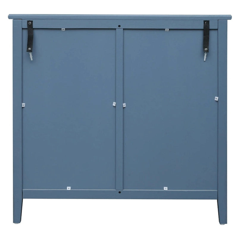 Blue 30.31 in. H Storage Cabinet with 3 Drawer and Anti-slip mats - 31.50  x 14.96