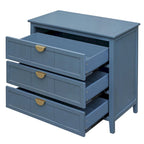 Blue 30.31 in. H Storage Cabinet with 3 Drawer and Anti-slip mats - 31.50  x 14.96