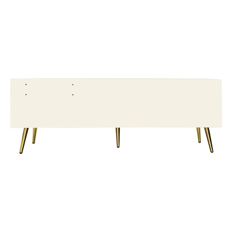 Upholstered Shoe Storage Bench with Cushioned Seat, Hidden Cabinet & Metal Legs - Modern Entryway Organizer