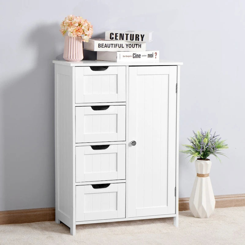 Floor Cabinet with Adjustable Shelf and Drawers