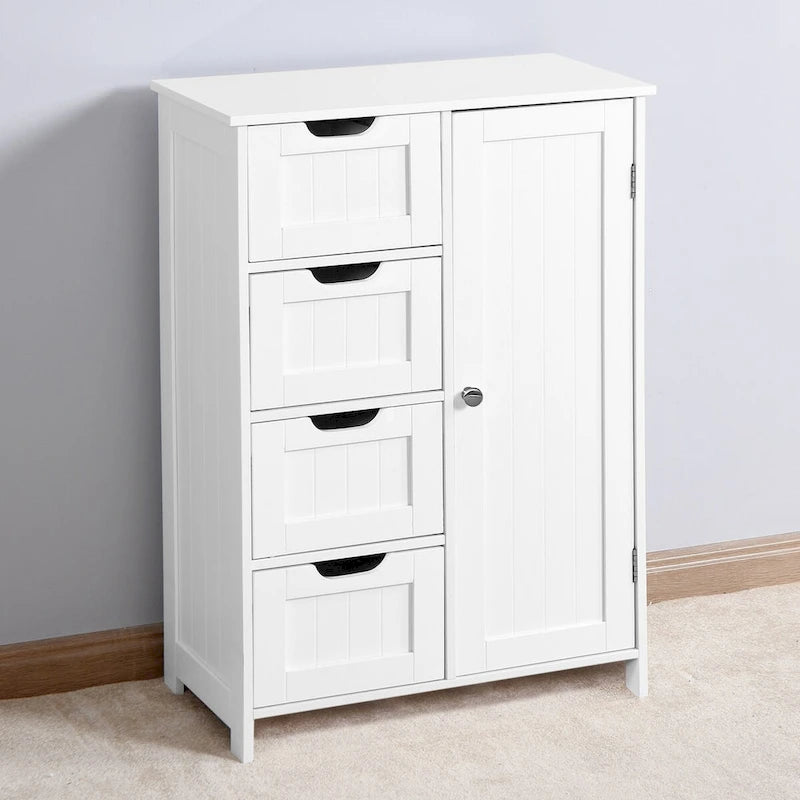 Floor Cabinet with Adjustable Shelf and Drawers