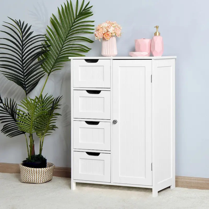 Floor Cabinet with Adjustable Shelf and Drawers