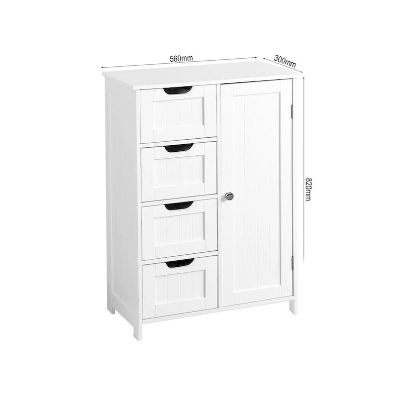 Floor Cabinet with Adjustable Shelf and Drawers