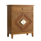 COZAYH Farmhouse Storage Cabinet Accent Sideboard Wood Buffet Cabinet with 2-Door and 1 Drawer